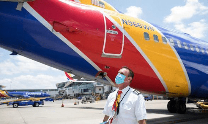 Pilotos pedem o fim do uso de máscara nos Estados Unidos SOUTHWEST AIRLINES